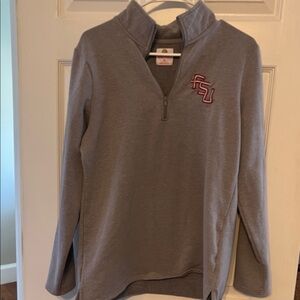 Gray FSU Women's Quarter-Zip Sweatshirt